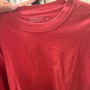 Abercrombie & Fitch Men's Vibrant Red Tee